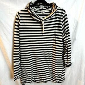 Merona Women’s Plus Size Striped Cowl Neck Top with Pockets Size XXL